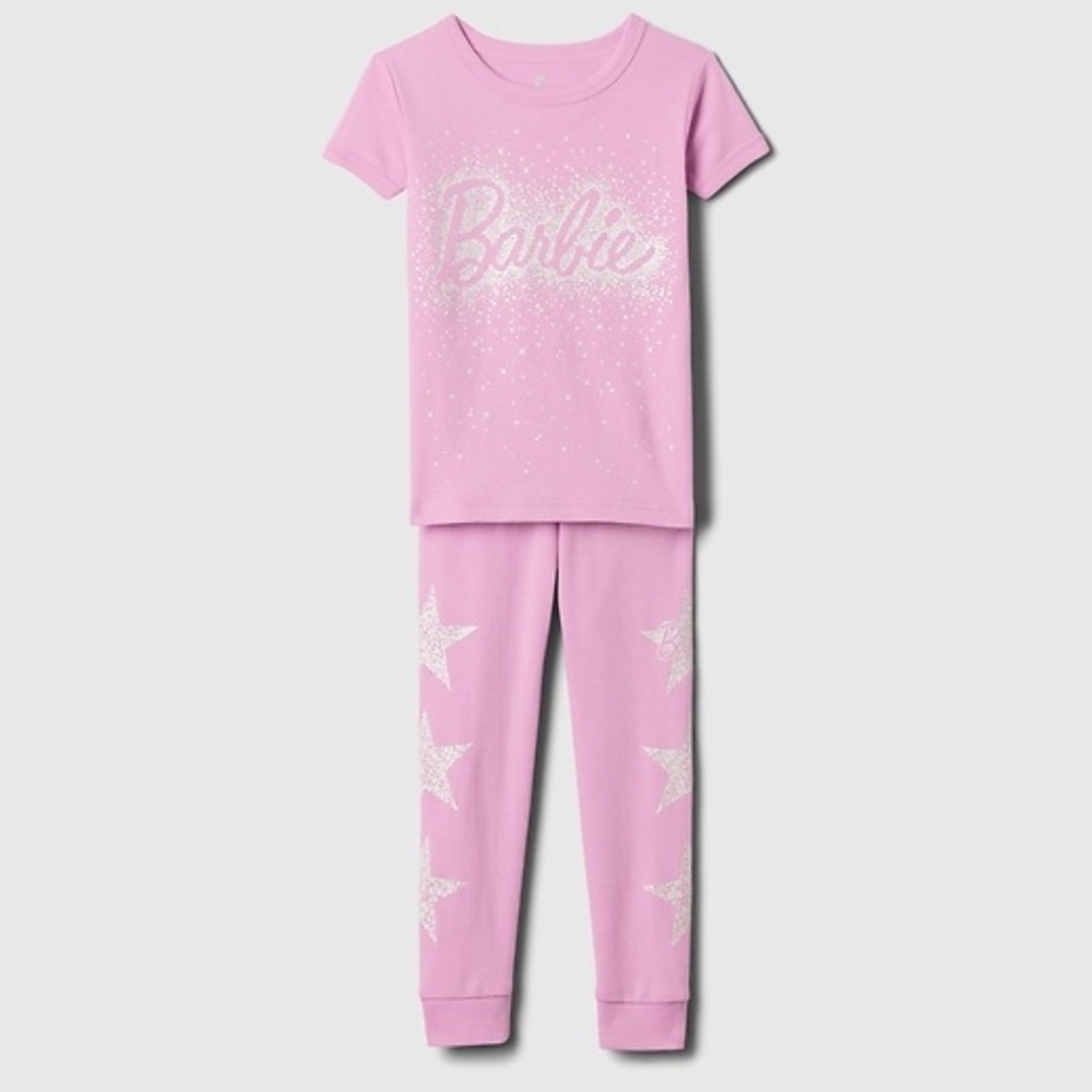 GAP Pajamas PJ’s Barbie NEW Baby Girl Short Sleeve Toddler Set NWT 3T Pink 3